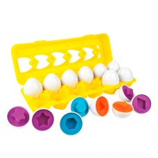 Іграшка сортер розвиваюча для дітей яйця пазли, 12 штук в лотку