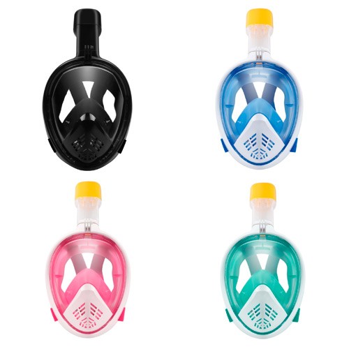 Маска повнолицев для плавання снорклинга L / XL, 180 ° з кріпленням для камери, 103679