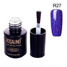 Гель-лак для нігтів манікюру 7мл Rosalind, шіммер, R27 ожина