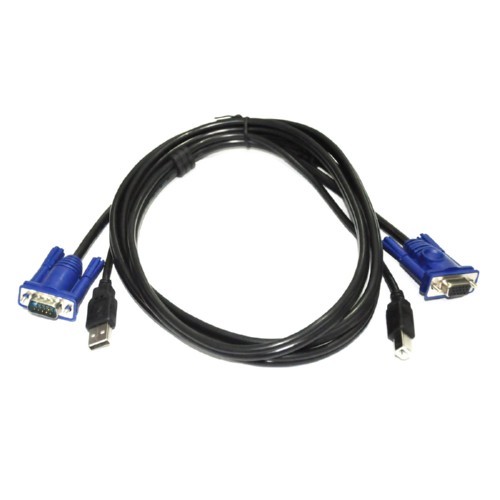 Кабель для KVM свічка VGA + USB, 1.4м, 101839